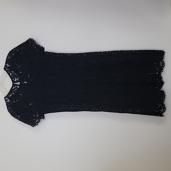 Reynah Black Lace Short Sleeve Dress 4 - Picture 7 of 11